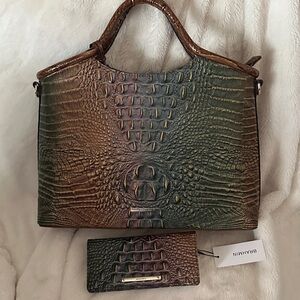 NWT Brahmin Elaine Mystical  Ombré Melbourne with matching Ady Wallet